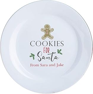 GiftsForYouNow Cookies for Santa Ceramic White Personalized Plate