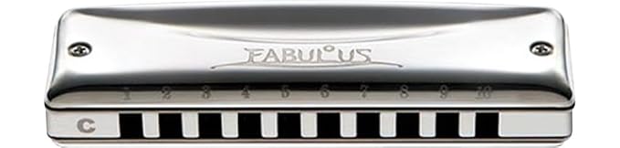 Suzuki F-20E-F Fabulous 10-Hole Diatonic Equal Temperament Harmonica, Key of F#