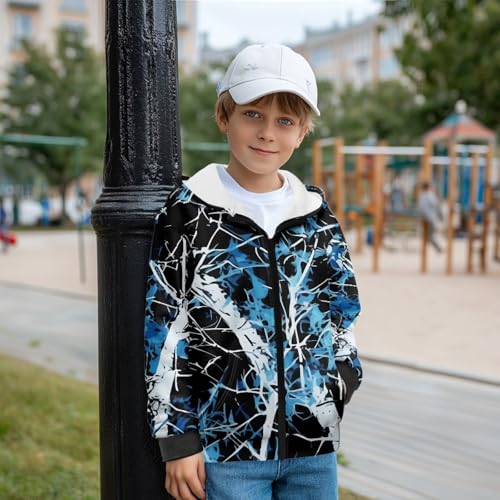 Hunting Camo Leaves Sweatshirt for Boys Girls Soft Zip Up Hoodies Kids Long Sleeve Tops with Hooded4