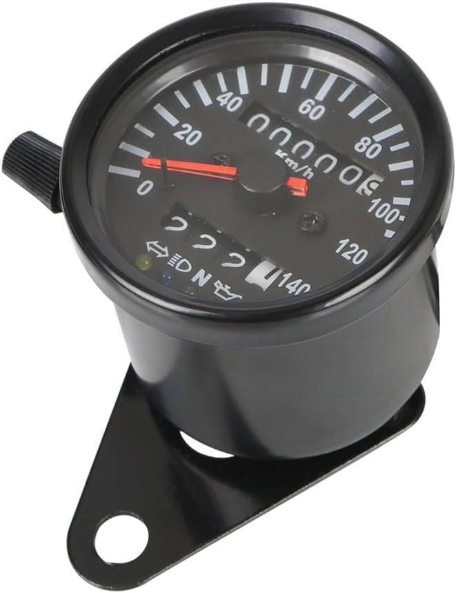 Motorcycle Odometer Gauge Universal Motorcycle Tachometer with Signal Light Backlight Indicator Odometer Gauge for Motorbike 12V