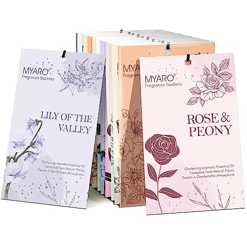 MYARO 12 PCS Sachets Scented for Closet and Drawer, Long-Lasting Sachets Bags, Potpourri Bags Home Fragrance Sachet for Lover