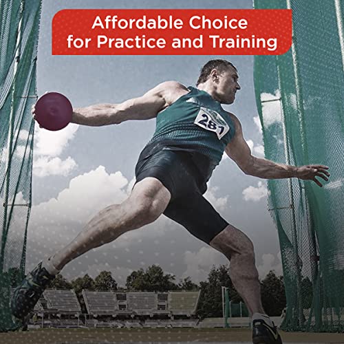 SPORTAXIS Rubber Discus Throw - Solid Rubber Construction - Ideal for Track and Field Training – Brown – 1 KG - Enhance Your Discus Throwing Skills – Ideal for High School & College Throwers