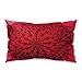 Hengjiang Style bohémien rectangulaire coussin Rouge/vert/jaune ethnique recto verso en peluche Taie d'oreiller de 30 cm x 50 cm , Polyester, 01,