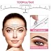 Augenbraue Lineal, Skymore 100 pcs Einweg Augenbraue-Lineal Blätter Sticker für Permanent Make-up, Augenbrauen Microblading Schablone Tattoo Aufkleber Positioniert Augenbraue Sticker Werkzeug