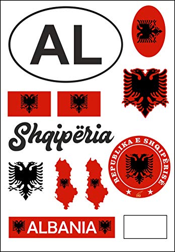 aprom Autocollant carte de l'Albanie Cover