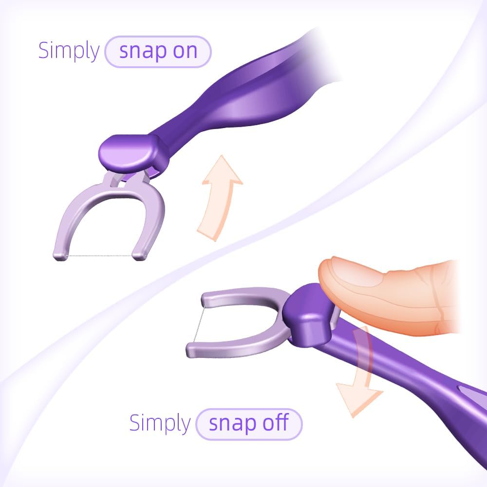Насадка для зубной нити T.Smile Seniors NoFuss Soft-flex, пригодная для чувствительных десен, не содержит фтора (120 насадок для зубной нити Soft-Flex, ручка в комплект не входит) 120 насадок для зубной нити Soft-Flex, ручка в комплект не входит., фото 3