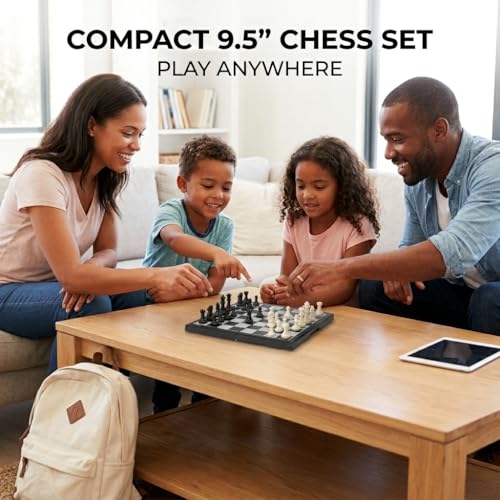 Set de Ajedrez Magnético Plegable 9.5 Pulgadas miniatura 2