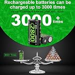 2800mAH Batterie rechargeable pour Xbox Series Boîte S/X Series X/Xbox Ones/XBox OneX/X Box One Elite, NYI 4X2800mAH Haute puissance NI-MH Kit piles avec chargeur rapide