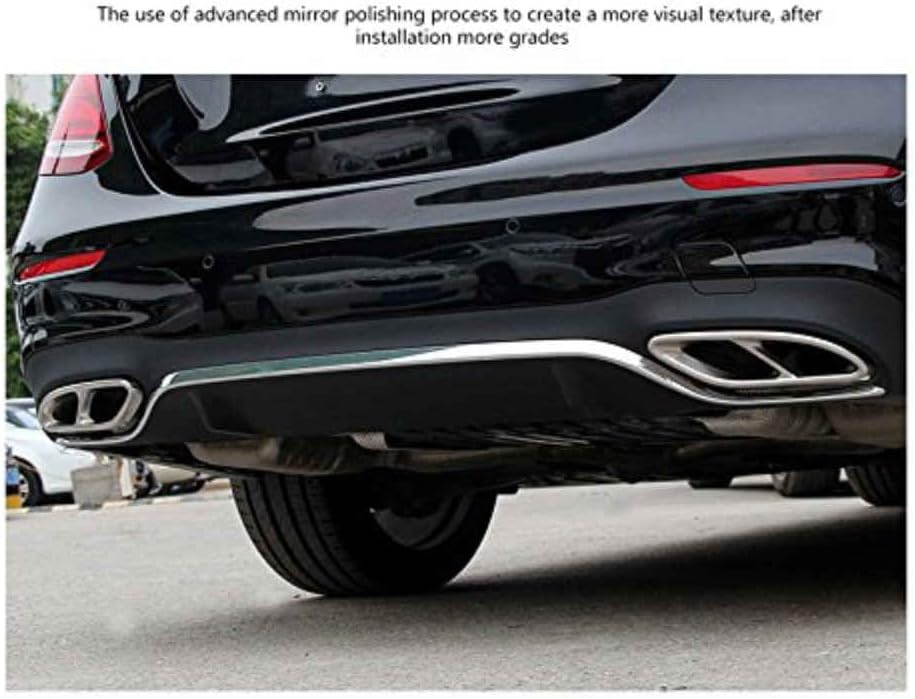 Stainless Steel Car Tail Muffler Exhaust Pipe Output Cover Fit for Mercedes Benz A/B/C/E/GLA/GLC/GLE/GLS,Matte Black