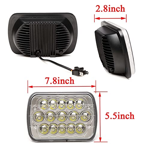Led Headlight Conversion Kit 7X6 5X7 Inch Sealed Beam Lights Bulb For Ford Truck F550 F600 F650 F700 F750, Replace H6014 H6052 H6054 Super Bright 6000K White High Low Dual Beam (Package Of 2Pcs) #TOP1