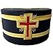 Produktbild Regalia Lodge Freimaurerritter Tempelritter rotes Kreuz, schwarze Kappe mit goldfarbenem Geflecht Gr. L-bis 106.68 cm, einfarbig
