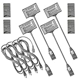 Vispronet 150w Halogen Spot Lights with Bulbs and Adapters for Trade Show Displays and Pop Up Booth Podiums (Set of 4) (Gray)