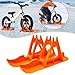 Aymzbd Ski Set Snowboard Snow Board Kit Winter Outdoor Fun Stable Ski Sled Parking Stand for Balance Bikes Walkers, Orange