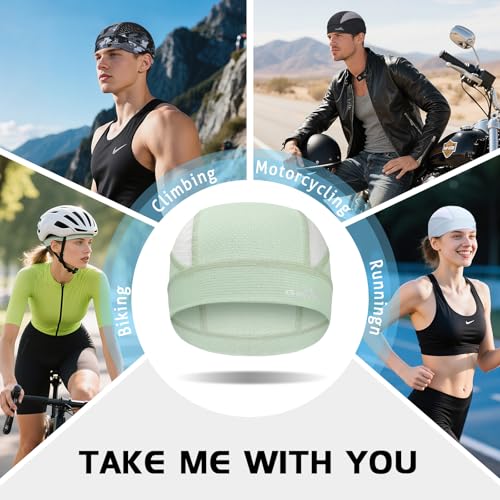 Image of GXCROR Cooling Skull Cap for Men Women Sweat-Wicking Breathable Mesh Liner for Helmets, Summer Cycling Motorcycle