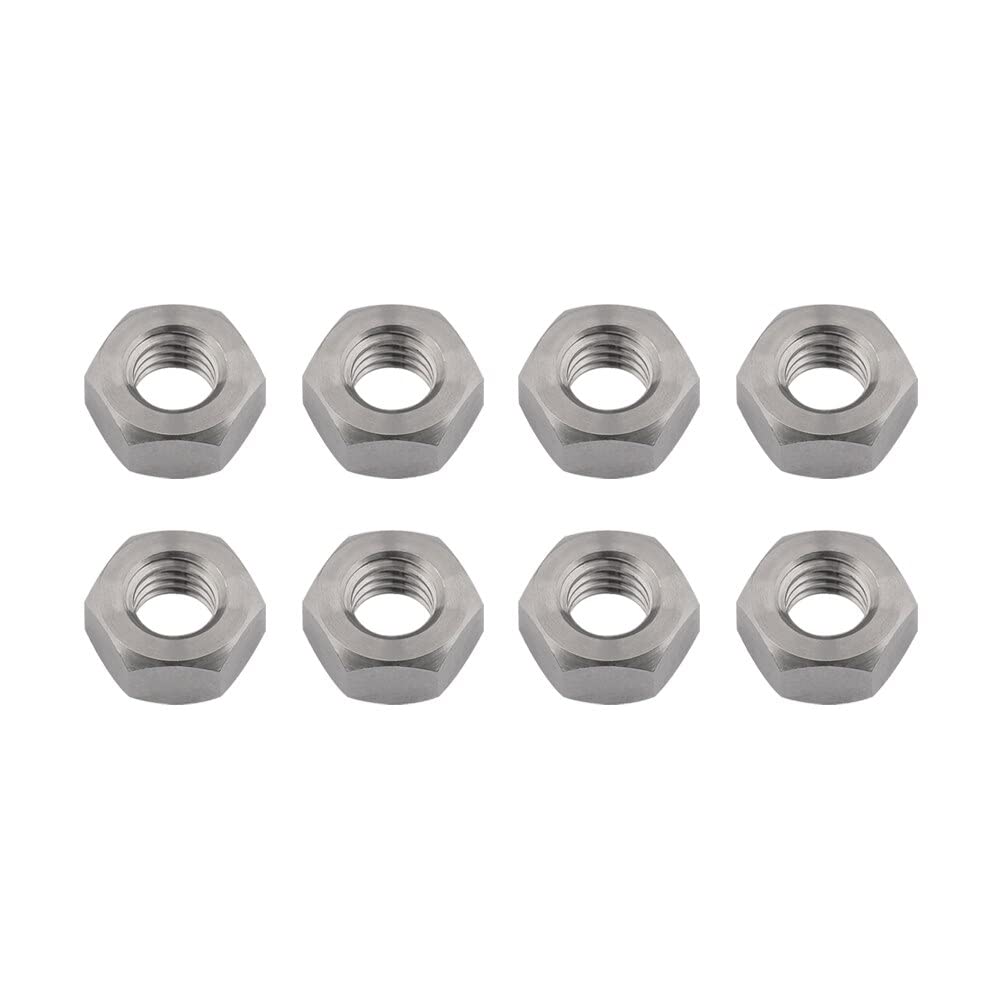 La Tuerca de Seis ángulos, Tuercas hexagonales M5, M6 y M8 for Bicicleta, Motocicleta Coche. Sujetador de Titanio en 3 Colores(8pcs Titanium,M8)
