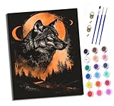 Photo Gallery xxhxie dipingi coi numeri, per adulti e principianti, 40 x 50 cm, luna, misterioso, lupo, adulti, dipingi con i numeri, con pennelli, pittura fai da te per la decorazione della casa senza cornice Photo Gallery xxhxie dipingi coi numeri, per adulti e principianti, 40 x 50 cm, luna, misterioso, lupo, adulti, dipingi con i numeri, con pennelli, pittura fai da te per la decorazione della casa senza cornice