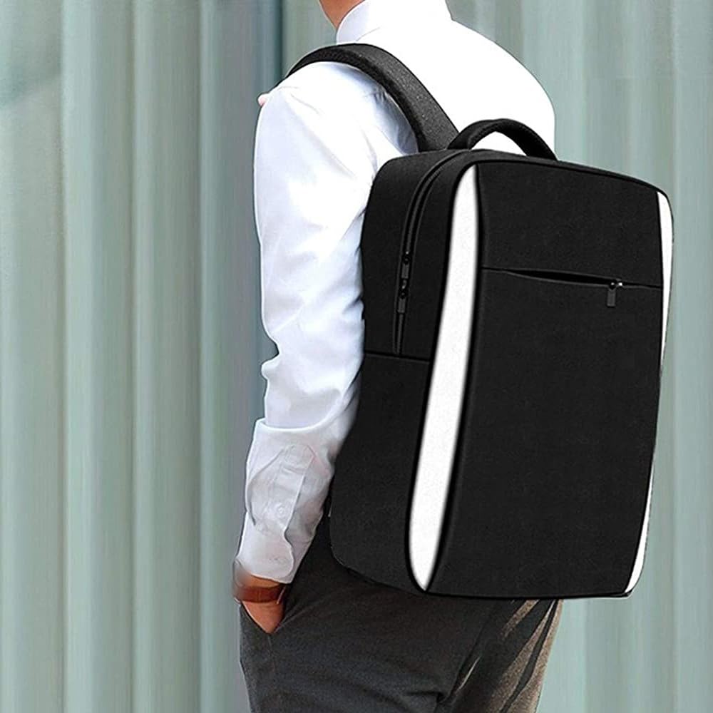 Wokyo Zaino console per PS5, grande capacità, antiurto e impermeabile, custodia da viaggio, nero, universale, moderno, Nero , Universal, moderno