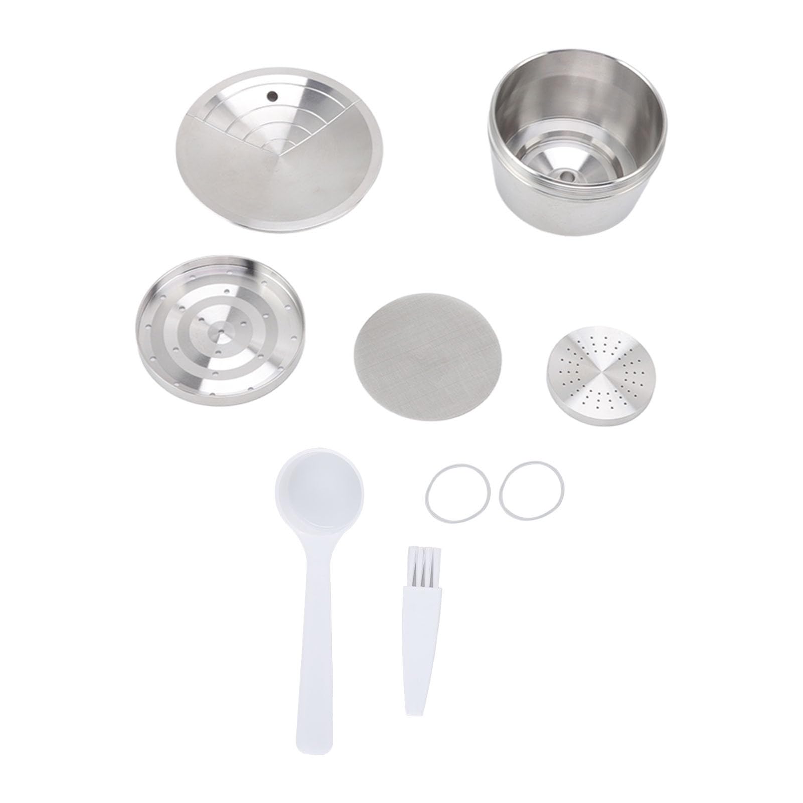 Cápsulas de café Recargables, Kit de Cápsula de Acero Inoxidable Filtro Reutilizable Filtro Waycap Dolce Junta Junta Cosco PRESIÓN PRESIONAND