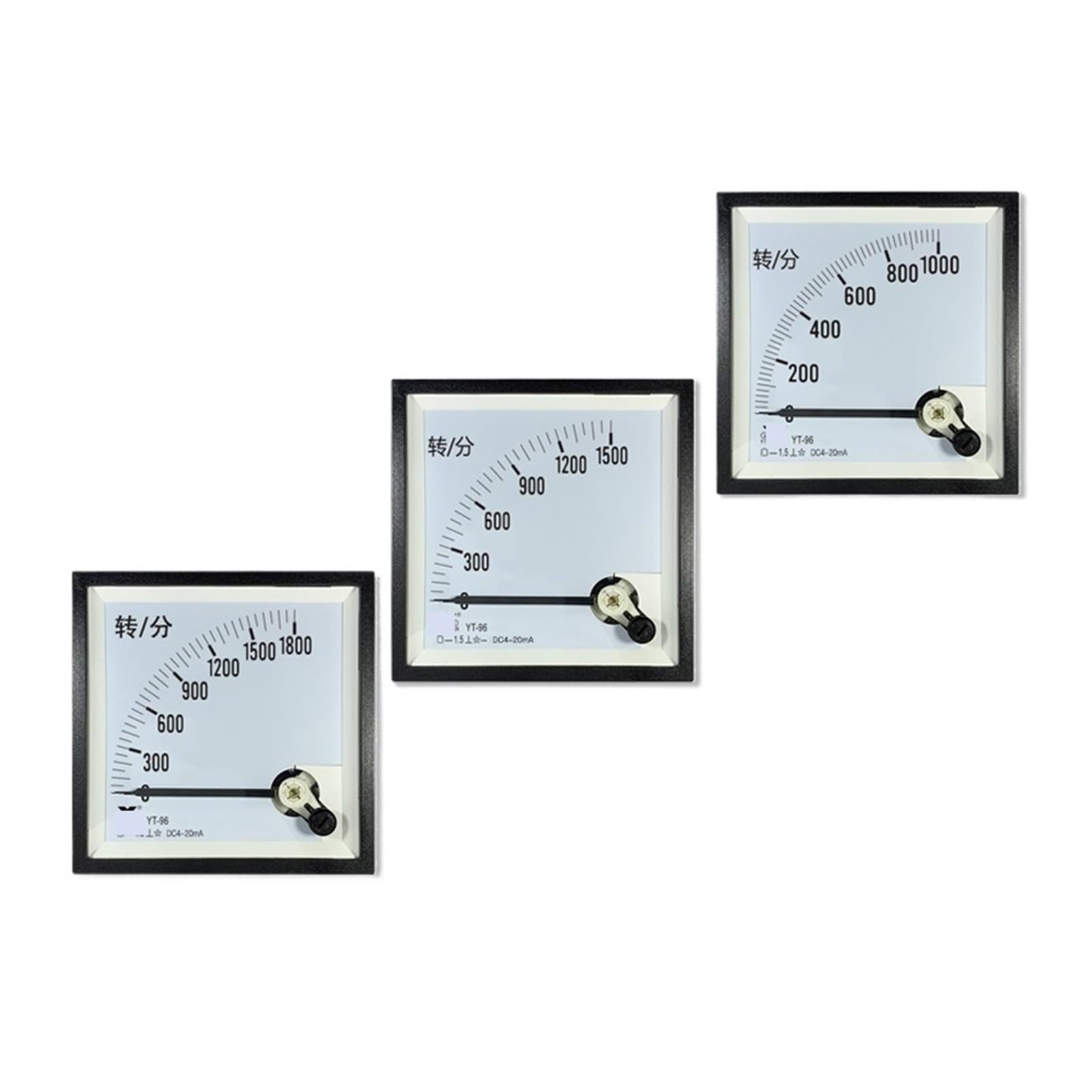 NURII CP96 4-20mA Input Tachometer 300rpm 600 RPM/min 1500r/min Pointer Inverter be96(DC 1000R 4-20mA)