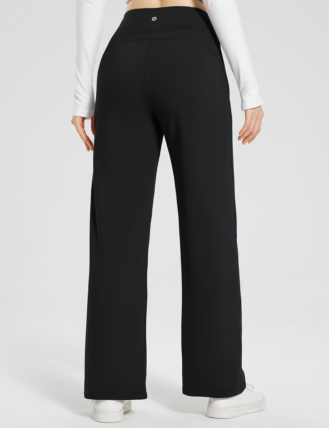 baleaf Womens Winter Pants Fleece Lined Wide Leg Sweatpants with Pockets Warm Yoga Lounge Drawstring