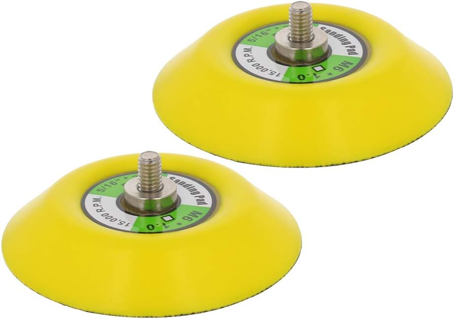 Utoolmart 3" Hook and Loop Backing Pad Sanding Polishing Backer Plate with 5/16"x10mm Thread for Random Orbit Sander Polisher Buffer 2Pcs