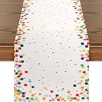 Tischläufer Geburtstag Deko Tischläufer Happy Birthday Tischdecke Bunt Festliche Luftballons Table Runner 40x140cm Tisch Läufer Tischband Für Partys Geburtstage Hochzeiten Babypartys Usw Dekor