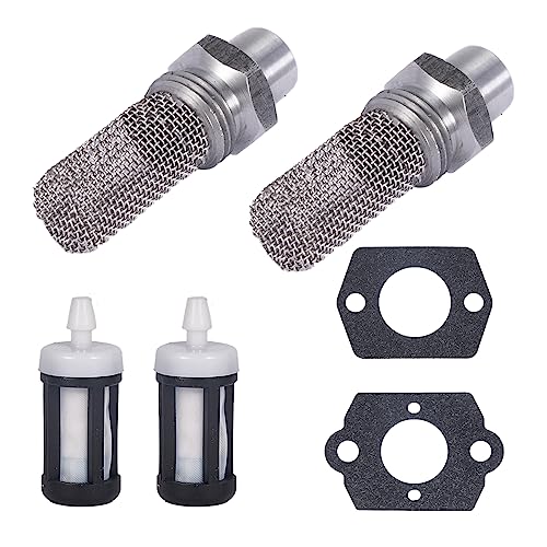 Mikatesi 2 Pack Stub Spark Arrestor for Stihl Blower BG85 BG86 BG55 BG56 BR200 SH85 SH86 SH55 SH56 4229-140-6905 with Fuel Filter Gasket Kit