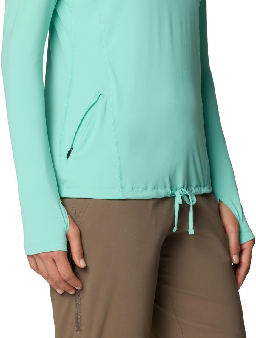 Mountain Hardwear Women's Crater Lake Long Sleeve Hoody, ICY Teal, Small