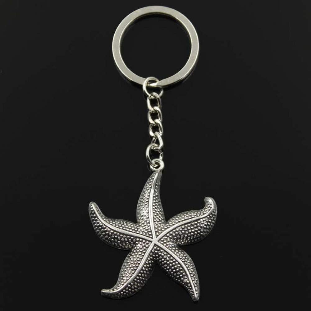 HGFJG Fashion Keychain 50X43Mm Starfish Pendants DIY Men Jewelry Car hgfjg-fashion-keychain-50x43mm-starfish-pendants-diy-men-jewelry-car
