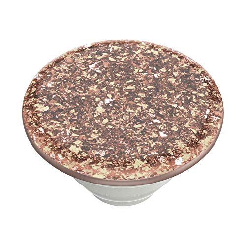 Image of PopSockets Adhesive Phone Grip, Holder, Phone Stand, Glitter - Foil Confetti Rose Gold