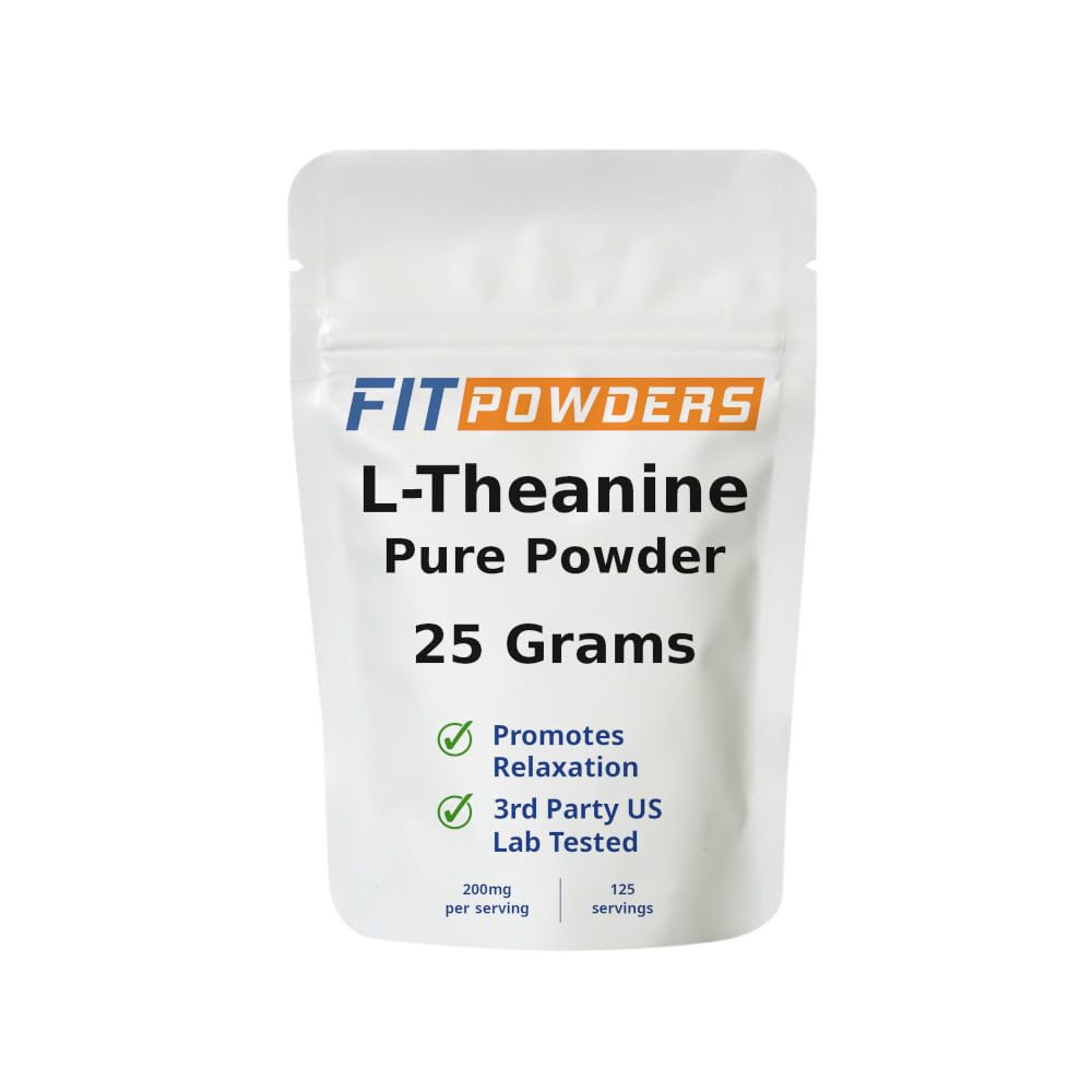 FitPowders Suplemento de L-teanina em pó 25 g – 1 unidade