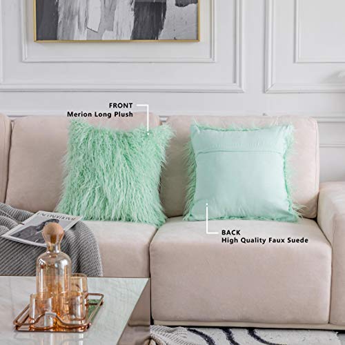 Home Brilliant Faux Fur Cushion Covers 20 x 20 Inch - Image 2