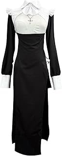 Halloween Nun Costume for Women Cosplay Costume Dress Adult Nun Costumes for Women, Nun Costume Plus Size,