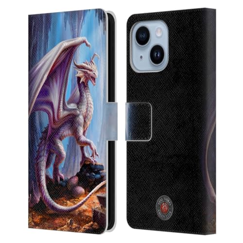 Étui portefeuille cuir iPhone 14 Plus Anne Stokes housse protection antichoc art fantastique