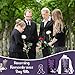 Unittype 60 Set Funeral Ribbon Pins Awareness Lapel Pin Remembrance Ribbon Brooch with Prayer Cards Organza Bags(Purple)