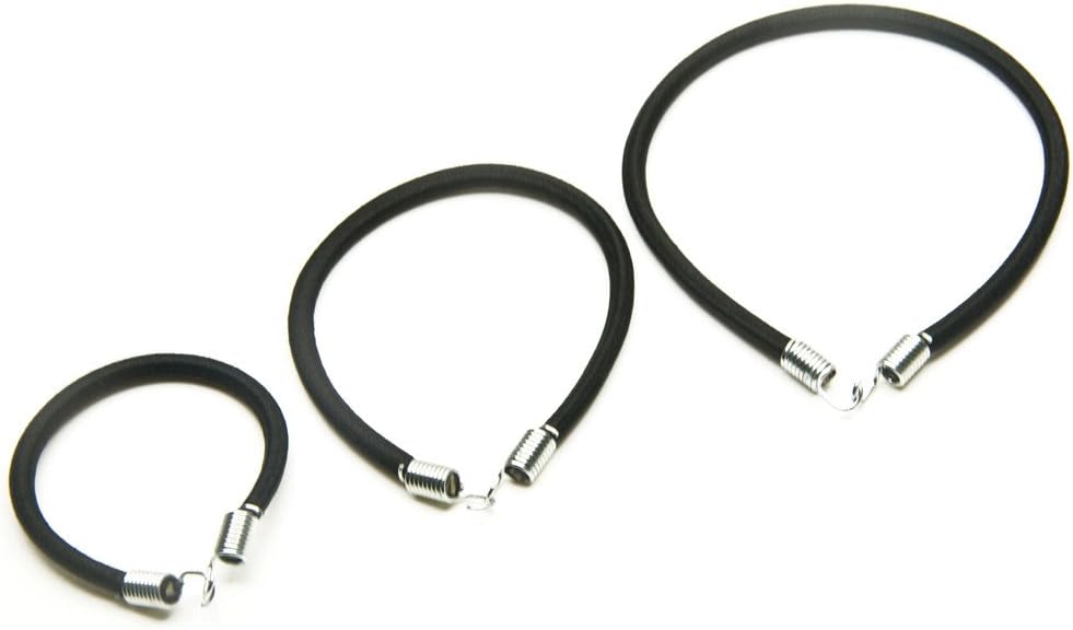 15Pcs Bungee Cords Elastic String for RC Rock Crawler Truck Roof Rack Upgrade Parts Black (10cm/15cm/20cm)