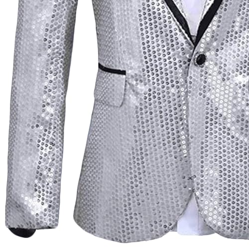 Mens Sequin Blazer Casual 70s Disco Party Sport Coat Regular Fit Blazer4