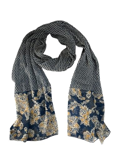 Image of Yash Gallery Women's Poly chiffon Floral Print Dupatta for Women's and Girls