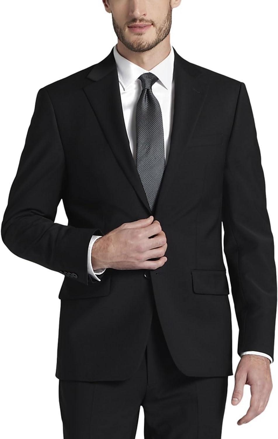 Men's Slim Fit Suit Separates, Solid Black, 40 Regular