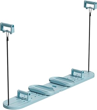 Pilates Board,Foldable Multifunctional Push Up Board,Home Gym Workout Equipment,Pilates Reformer with Elastic Cord,Indoor Ab Trainer Machine,Portable Exercise Board