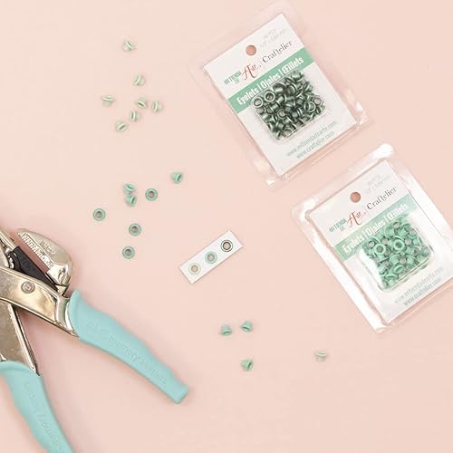 Miniatura 3 de Craftelier - Paquete de 40 ojales básicos ideales para hacer tarjetas, álbumes de recortes y manualidades  Válido para diversos materiales  Tamaño