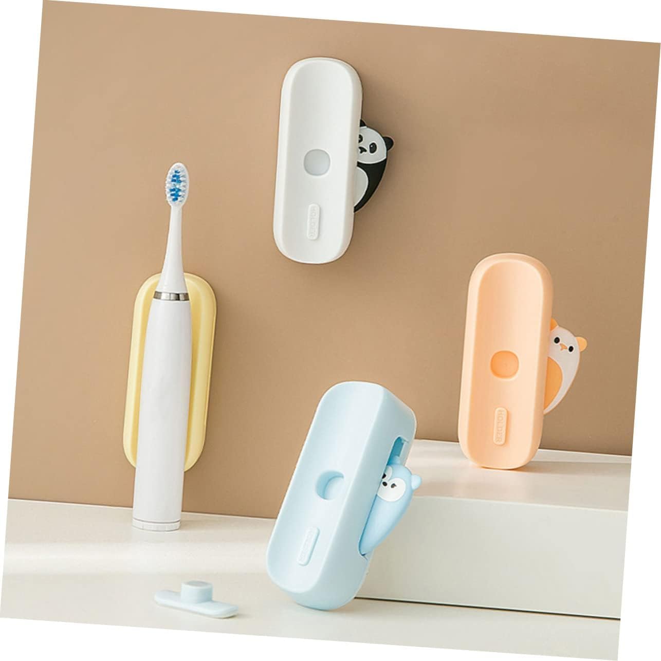Zahnbürstenhalter-Caddy, 2 Stück, magnetischer Zahnbürstenhalter, Kinder-Zahnpasta-Halter, Wand-Elektrorasierer, elektrischer Gesichtsrasierer, elektrischer Zahnbürstenhalter, Zahnbürsten-Hängehalter,