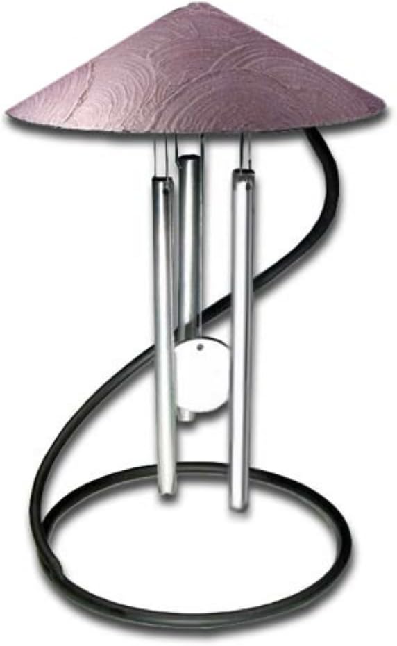 Spiral Solar Powered Desk Chime, Plum