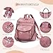 ROOSALANCE Backpack Purse for Women Pu Leather Backpack Fashion Ladies Shoulder Bag Handbags for Travel Daily Use, Pink