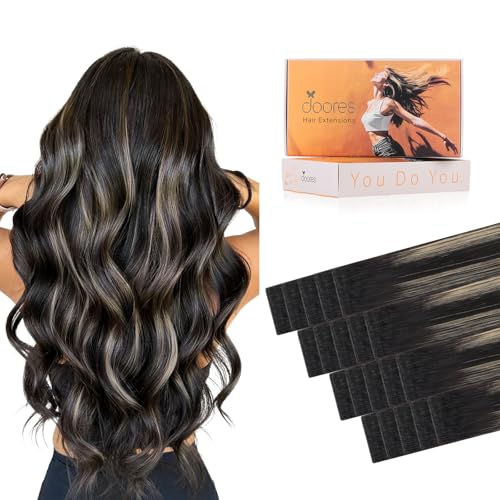 Image of DOORES Genius Tape in Hair Extensions Human Hair, 16 Inch 50g 20PCS