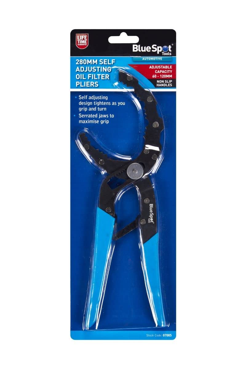 Blue Spot Tools - 280mm Self Adjusting Oil Filter Pliers (60-120mm)