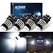 AUTOGINE 4pcs 1000 Lumens 9-30V 3157 3156 3057 3056 4157 LED Bulbs 3014 54-EX Chipsets with Projector for Reverse Back Up Lights DRL Tail Brake Lights, Xenon White