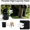CLIPOP Camping Toilet, Inodoro Portátil para Camping con Tienda de Privacidad Plegable, Kit de Orinal para Adultos, Ducha de Campamento Lavable, Tiendas de Cambio, Negro miniatura 6
