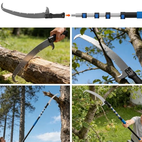 Manual Pole Saw, 26FT Telescoping Extension