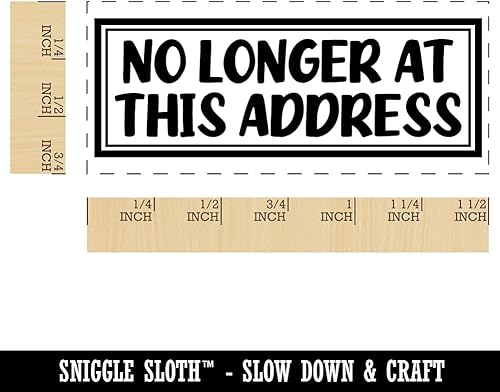 Miniatura 8 de No Longer at This Address - Sello de tinta de goma autoentintado para oficina de negocios 2-34 pulgadas grande tinta azul cielo
